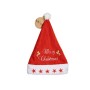 Bonnet de Père Noël Merry Christmas Etoiles Rouge 24 x 2 x 35 cm (12 Unités)