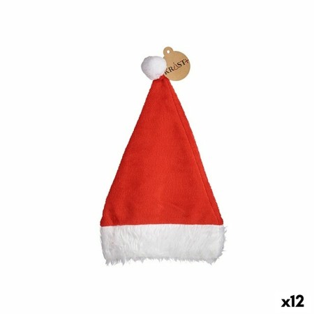 Gorro de Papá Noel Blanco Rojo 29 x 2 x 45 cm (12 Unidades)