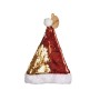 Bonnet de Père Noël Paillettes Rouge Doré 24 x 2 x 36 cm (12 Unités)