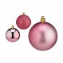 Lot de boules de Noël Rose Plastique 6 x 7 x 6 cm (12 Unités)