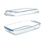 Plateau avec couvercle Borcam Transparent Verre Borosilicaté 1,9 L (4 Unités)