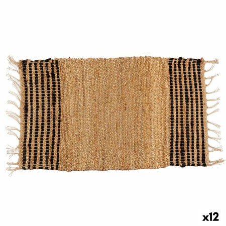 Tapis Noir Naturel 60 x 1 x 90 cm (12 Unités)