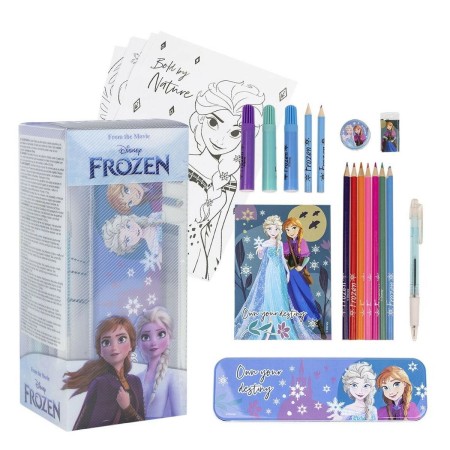 Set de Papelería Frozen 24 Piezas Azul