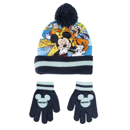 Gorro y Guantes Mickey Mouse 2 Piezas Azul oscuro