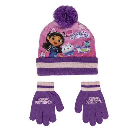 Bonnet et gants Gabby's Dollhouse 2 Pièces Lila