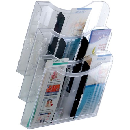 Expositor Archivo 2000 Archiplay De pared Din A4 Transparente Horizontal 3 Compartimentos