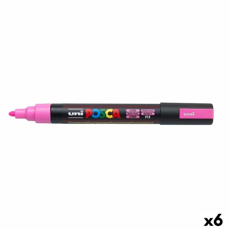 Marcador Fluorescente POSCA PC-5M Rosa (6 Unidades)