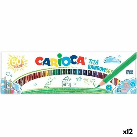 Ensemble de Crayons Carioca Tita Rainbow Multicouleur 50 Pièces (12 Unités)