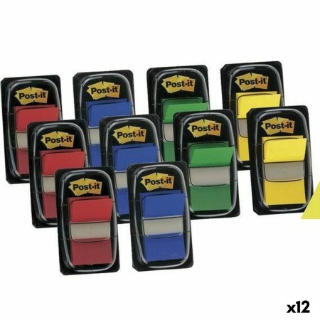 Set de Notas Adhesivas Post-it Index Multicolor 25 x 43 mm (12 Unidades)