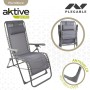 Tumbona Aktive textileno Gris 160 x 76 x 52 cm