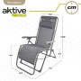 Tumbona Aktive textileno Gris 160 x 76 x 52 cm