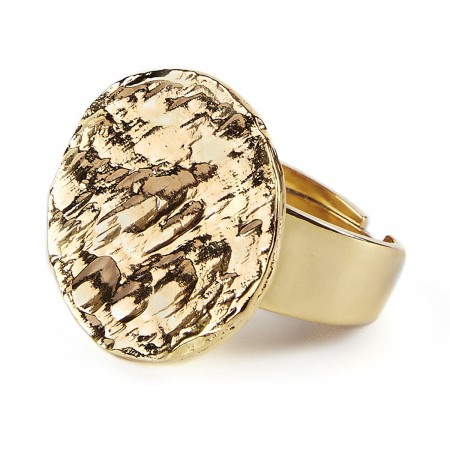 Anillo Mujer Shabama Bronx Latón Bañado en flash dorado Ajustable