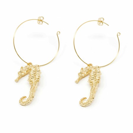 Pendientes Mujer Shabama Blava Latón Bañado en oro 3,5 cm