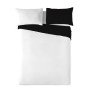 Housse de Couette Naturals BICOLOR Réversible Blanc Noir 1 Pièce 140 x 200 cm