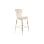 Tabouret DKD Home Decor Crème Doré Métal 55 x 53 x 102 cm