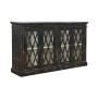 Buffet Home ESPRIT Noir Bois Verre 170 x 40 x 100 cm