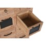 Cajonera Home ESPRIT Negro Natural Metal Abeto Cottage 110 x 40 x 92,5 cm