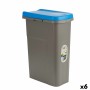 Papelera Stefanplast Azul Gris Plástico 25 L (6 Unidades)