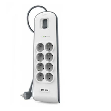 Regleta Enchufes 8 Tomas con Interruptor Belkin BSV804VF2M Blanco