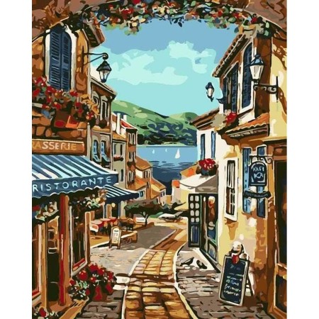 Set de peinture par chiffres Alex Bog Descent to Lake di Iseo 40 x 50 cm