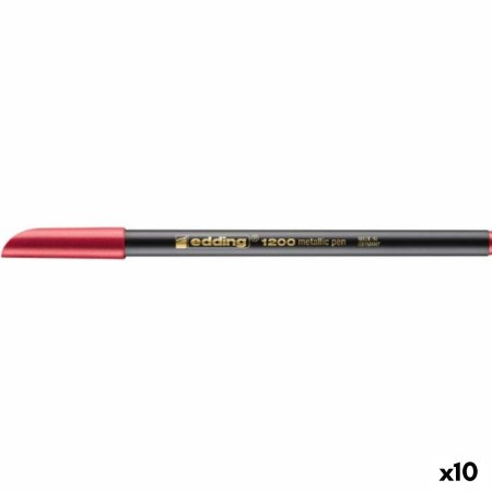 Rotulador Edding 1200 metálico Rojo (10 Unidades)