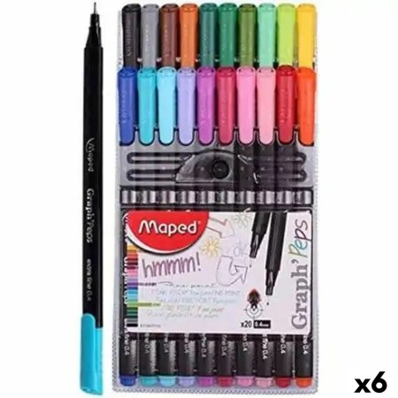 Set de Rotuladores Maped Graph´Peps Classic Multicolor (6 Unidades)