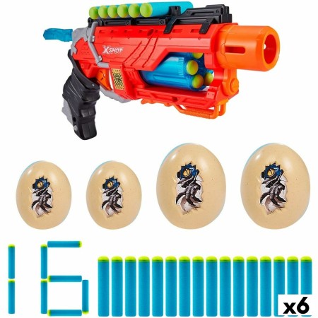 Pistolet à Fléchettes Zuru X-Shot Dino Striker 32,5 x 16,5 x 6,5 cm (6 Unités)