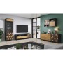 Mueble de TV Cama Meble RTV SOUL Marrón Negro Antracita Metal Aglomerado 177 x 52 x 45 cm