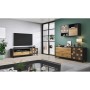 Mueble de TV Cama Meble RTV SOUL Marrón Negro Antracita Metal Aglomerado 177 x 52 x 45 cm