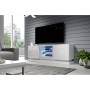 Mueble de TV Cama Meble QIU 160 Blanco Laminado Madera MDF 160 x 57 x 42 cm