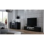 Meubles de télévision Cama Meble R VIVA CZ/CZ+BI Blanc Noir Laminé Bois MDF Contre-plaqué 180 x 37 x 40 cm