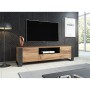 Meubles de télévision Cama Meble WOOD RTV Noir Anthracite Laminé Contre-plaqué 180 x 48 x 44 cm