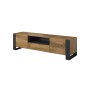 Meubles de télévision Cama Meble WOOD RTV Noir Anthracite Laminé Contre-plaqué 180 x 48 x 44 cm