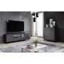 Meubles de télévision Cama Meble REJA RTV GR Noir Graphite Laminé Plastique Bois MDF 184 x 57,5 x 45 cm