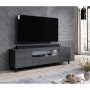 Meubles de télévision Cama Meble REJA RTV GR Noir Graphite Laminé Plastique Bois MDF 184 x 57,5 x 45 cm