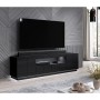 Meubles de télévision Cama Meble REJA RTV CZ Noir Laminé Plastique Bois MDF 184 x 57,5 x 45 cm