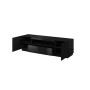 Meubles de télévision Cama Meble REJA RTV CZ Noir Laminé Plastique Bois MDF 184 x 57,5 x 45 cm