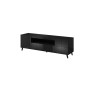 Meubles de télévision Cama Meble REJA RTV CZ Noir Laminé Plastique Bois MDF 184 x 57,5 x 45 cm