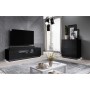 Meubles de télévision Cama Meble REJA RTV CZ Noir Laminé Plastique Bois MDF 184 x 57,5 x 45 cm