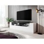 Meubles de télévision Cama Meble RTV LAS VEGAS Blanc Noir Noir/Blanc Laminé Bois MDF Contre-plaqué 180 x 50 x 39,5 cm