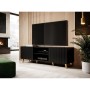 Mueble de TV Cama Meble PAFOS RTV150 CZ Negro Oro Plástico Madera MDF 150 x 52 x 42 cm