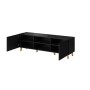 Mueble de TV Cama Meble PAFOS RTV150 CZ Negro Oro Plástico Madera MDF 150 x 52 x 42 cm