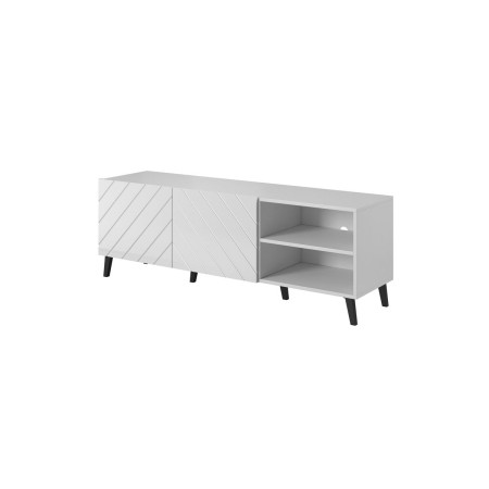 Meubles de télévision Cama Meble ABETO RTV150 BI Blanc Noir Plastique Bois MDF 150 x 52 x 42 cm