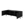 Mueble de TV Cama Meble ABETO RTV150 CZ Negro Plástico Madera MDF 150 x 52 x 42 cm