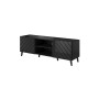 Mueble de TV Cama Meble ABETO RTV150 CZ Negro Plástico Madera MDF 150 x 52 x 42 cm