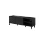 Mueble de TV Cama Meble ABETO RTV150 CZ Negro Plástico Madera MDF 150 x 52 x 42 cm