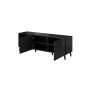 Mueble de TV Cama Meble ABETO RTV150 CZ Negro Plástico Madera MDF 150 x 52 x 42 cm