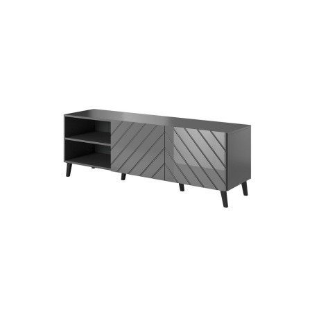 Meubles de télévision Cama Meble ABETO RTV150 GR Noir Graphite Plastique Bois MDF 150 x 52 x 42 cm