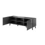 Mueble de TV Cama Meble ABETO RTV150 GR Negro Grafito Plástico Madera MDF 150 x 52 x 42 cm