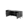 Mueble de TV Cama Meble ABETO RTV150 GR Negro Grafito Plástico Madera MDF 150 x 52 x 42 cm